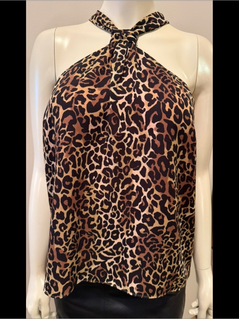 Lilly Pulitzer Leopard Print Halter Tank Top - Brown & Black